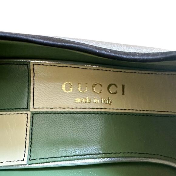 Gucci Bloom Marmont Silver GG Logo Heeled Loafers 40 - Picture 7 of 13